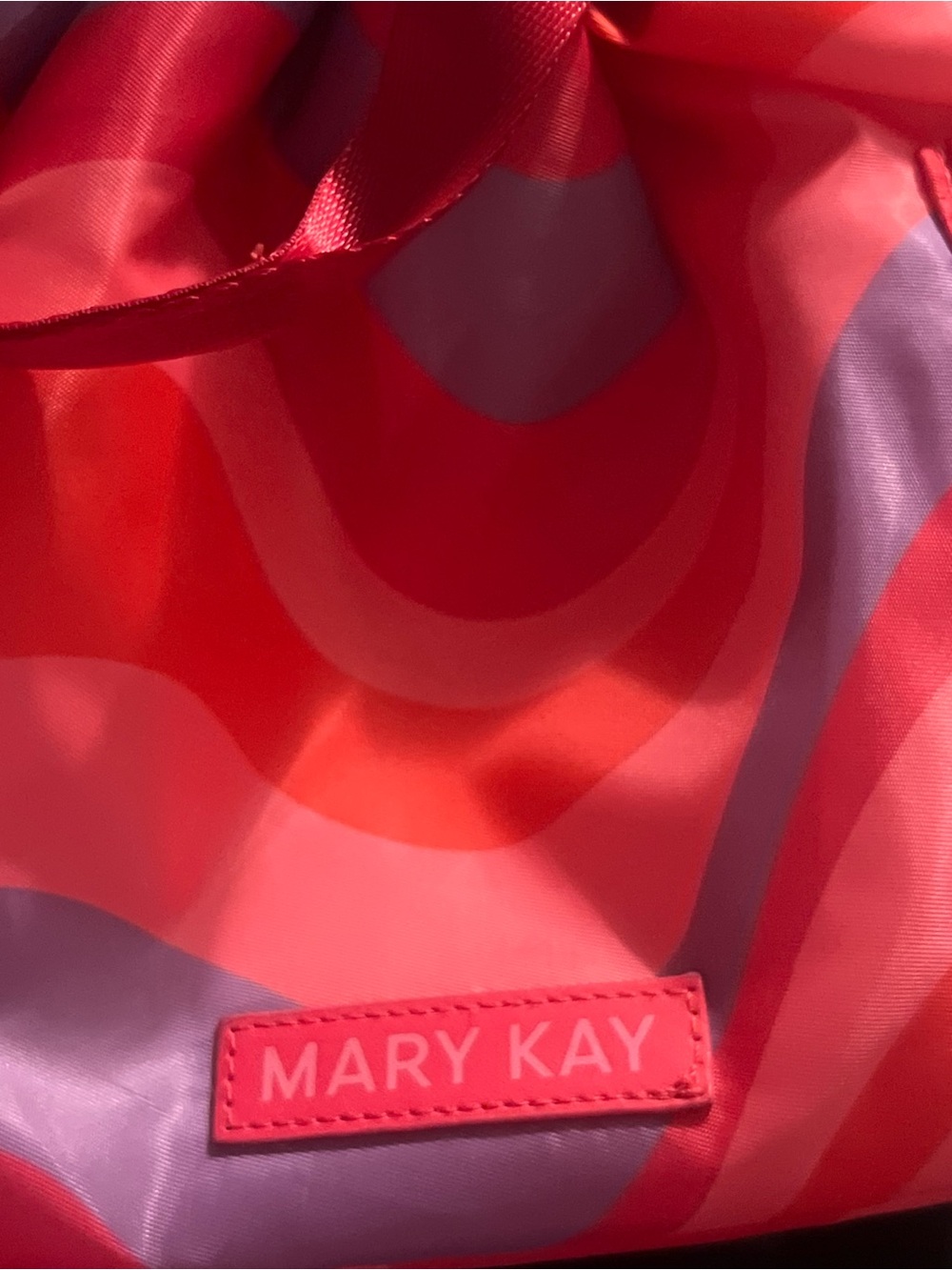 Mary Kay Pink & Purple Satin Drawstring Cosmetic Pouch - Picture 2 of 2